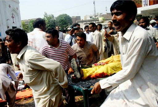 Suicide bombers murder 80 outside church in Pakistan &#8211; fr