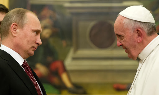 Vladimir Poutine and Pope Francis &#8211; fr