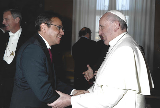 Fundador da Comunidade Católica Shalom, Moysés Azevedo, e o Papa Francisco &#8211; fr
