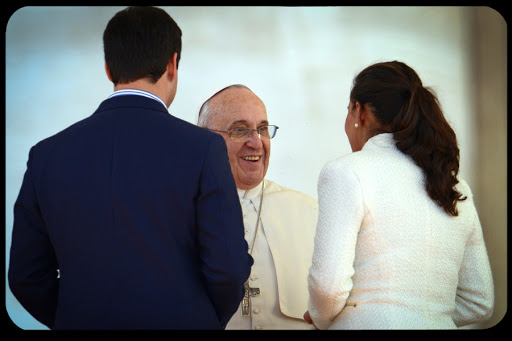 Pope Urges Engaged Couples to Build Marriage on Rock of Love Gabriel Bouys AFP &#8211; fr