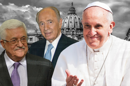 Pope With Peres And Abbas &#8211; fr