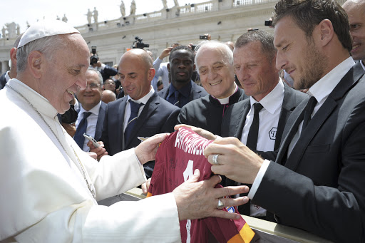 Pope Francis with Francesco Totti &#8211; fr
