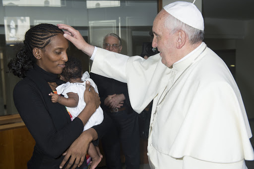 Pope Francis blesses Meriam &#8211; fr
