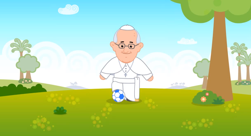 pape et ballon cartoon