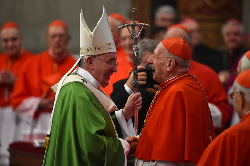 Pope Francis with Cardinal Roger Marie Élie Etchegaray – fr