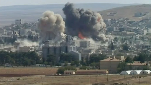 explosion in Kobani, Syria &#8211; fr