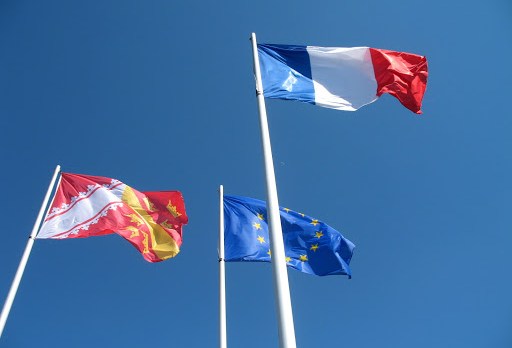 French european Alsace flags