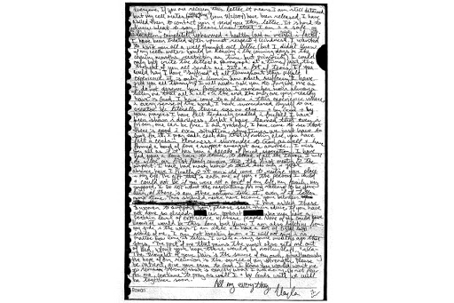 Letter of Kayla Mueller &#8211; AFP &#8211; fr