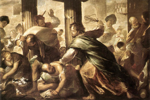 Christ Cleansing the Temple &#8211; Luca Giordano &#8211; fr