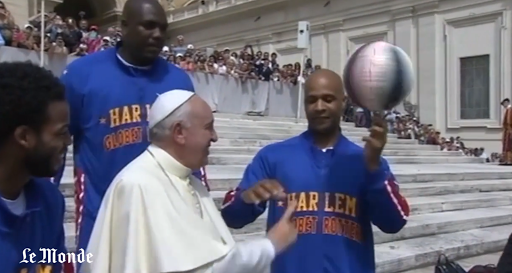 Harlem globe trotters and pope francis