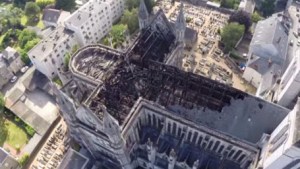 Incendie de la Basilique Saint Donatien : les dégâts vus du ciel