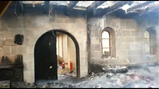 L&rsquo;église de la multiplication des pains et des poissons ravagée par un incendie en Israël