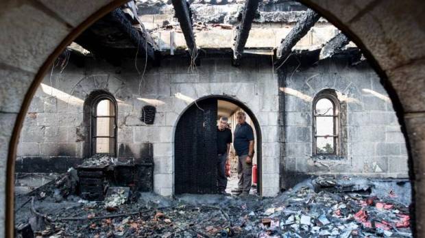 MIDEAST-ISRAEL-THE BREAD AND LOAVES CHURCH-TORCHING-SUSPECTS-ARREST