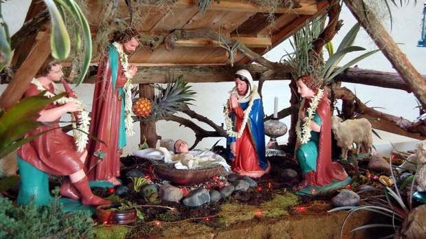 La crèche de Noël de l&rsquo;église de Hakahau à Ua Pou (îles Marquises)