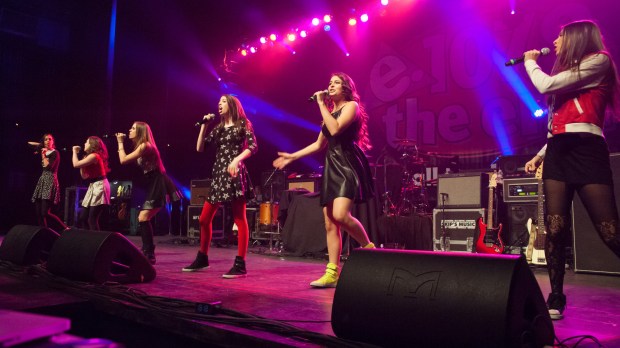 SACRAMENTO, CA &#8211; DECEMBER 2013: Pop singers Cimorelli perform in support of 107.9 The End&rsquo;s 2013 Jingle Ball at Sacramento&rsquo;s Memorial Auditorium in Sacramento, California on December 21, 2013