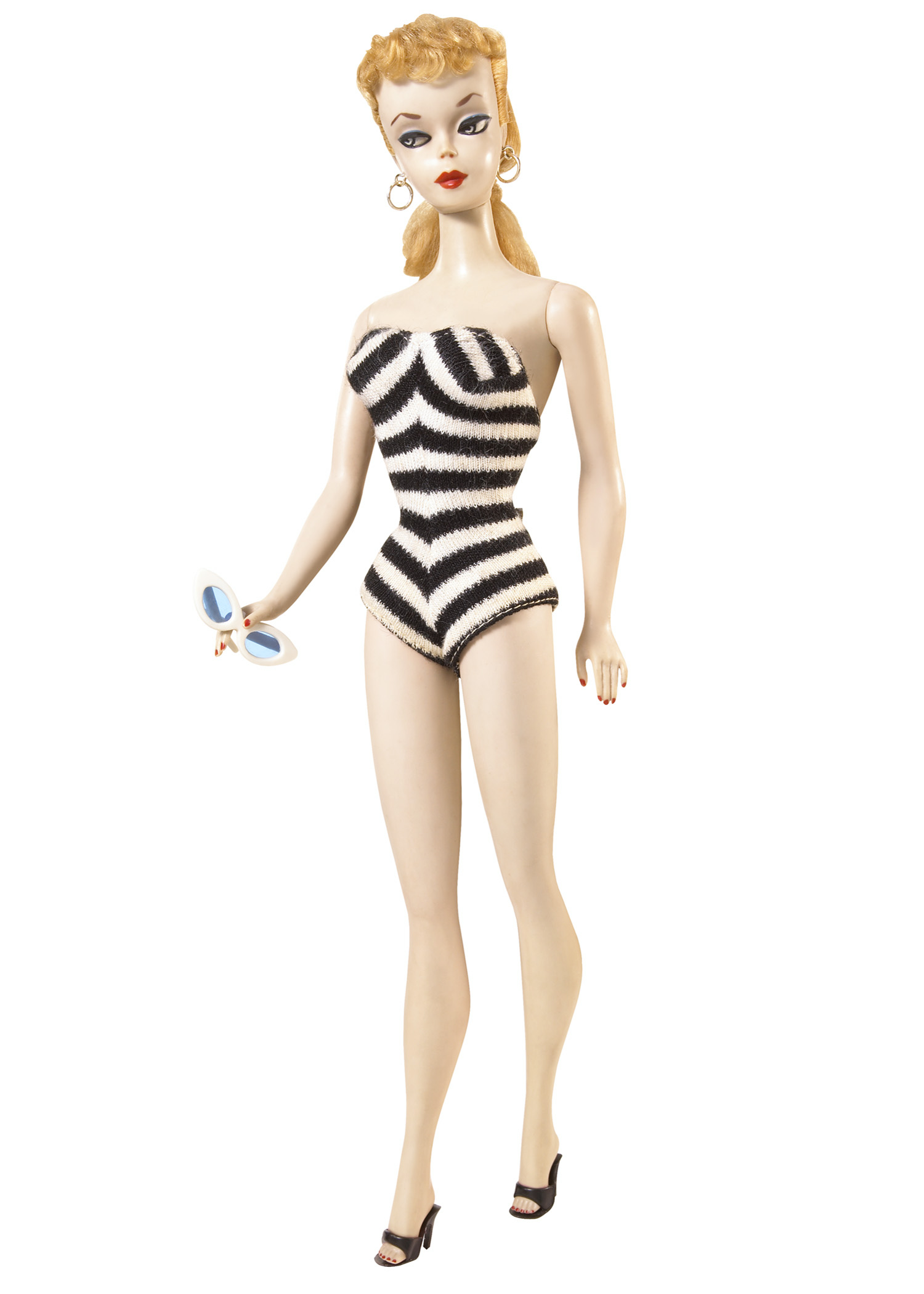 La toute première Barbie commercialisée, en 1959. © Mattel