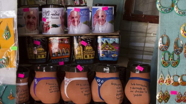 Mexico: Pope Francis collectibles available all over Morelia