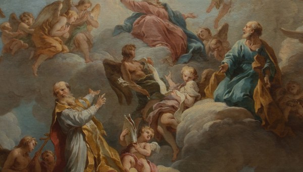 François Lemoine, La Vierge en gloire (pour la voûte de Chapelle de la Vierge), 1732. Huile sur toile (esquisse). Église de Saint-Sulpice, COARC, Paris.