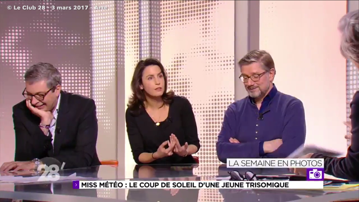 Julie Graziani sur le plateau du Club 28′, le 3 mars 2017 © Arte