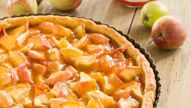 Tarte aux pommes à la gelée de coings