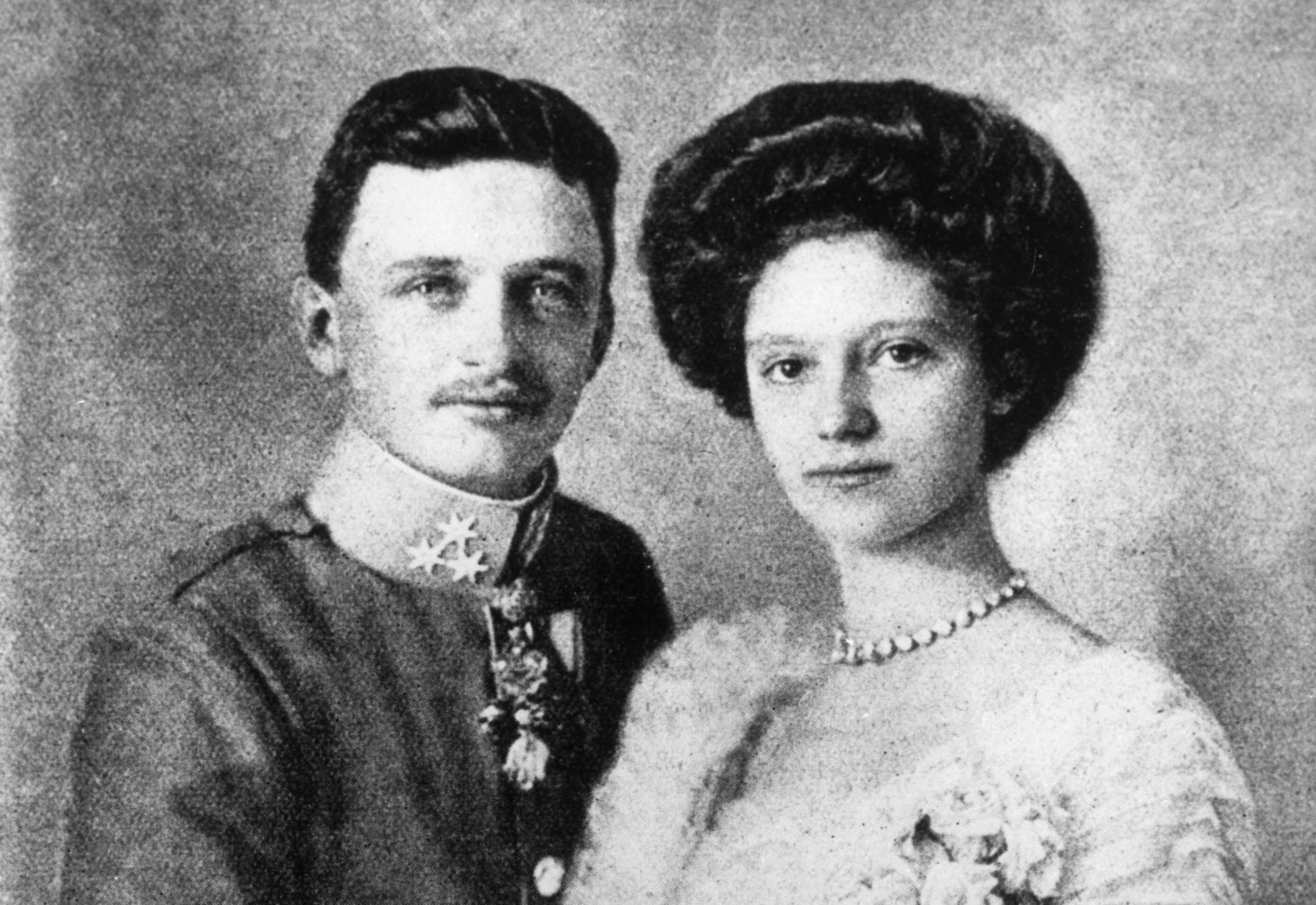 An undated file photo shows then-Archduke Karl Franz Joseph (L) of Austria, who became in 1916 Kaiser Charles I, and his wife Italian Princess Zita de Bourbon-Parme in Vienna.