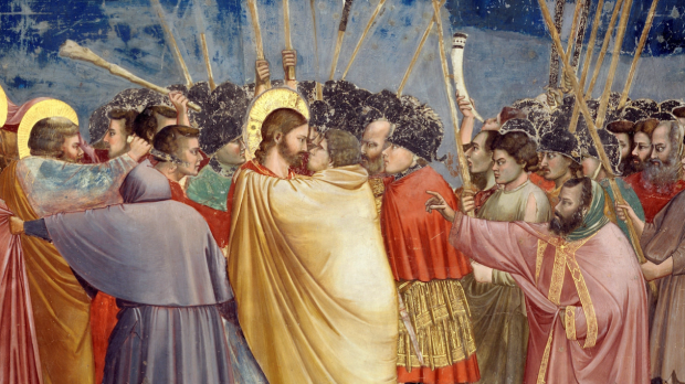Le Baiser de Judas, par Giotto di Bondone, entre 1304 et 1306 © Wikimedia