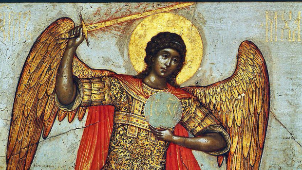 Saint Michel archange, Simon Ushakov, galerie Tretiakov de Moscou © Wikipedia