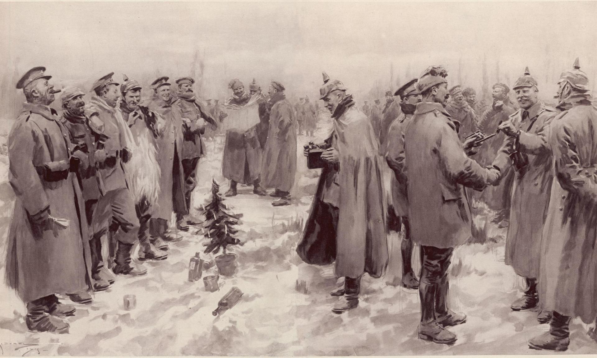 L’appel de Noël dans les tranchées . Illustrated_london_news_-_christmas_truce_1914