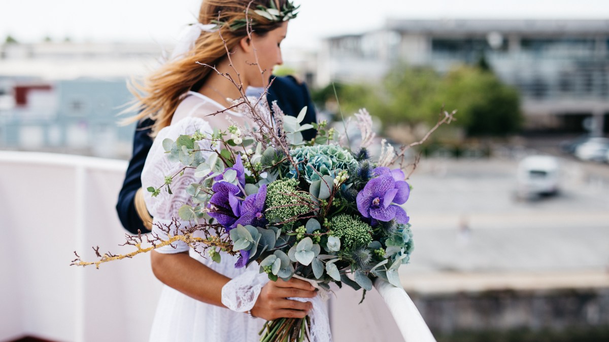 photo mariée bohème bouquet mariage