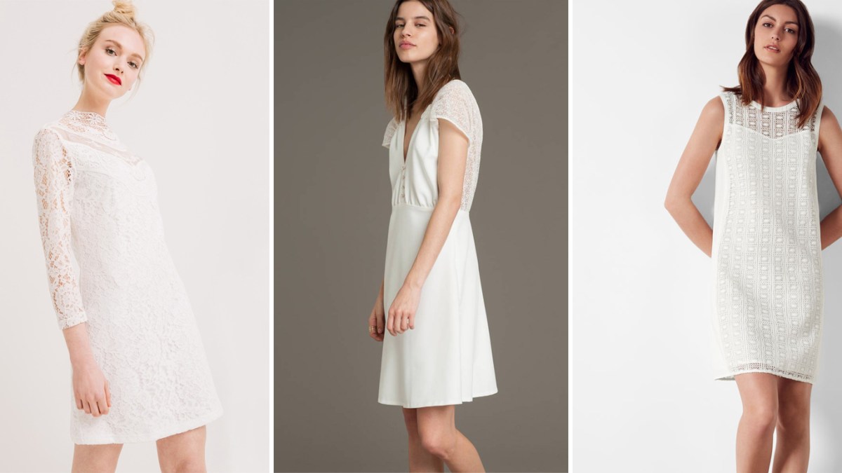 Robes de mariée courtes pour mariage civil