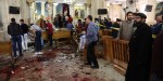 Attentat dans l'église Saint-Georges à Tanta, en Égypte, ce dimanche des Rameaux, le 9 avril 2017. © STRINGER / AFP