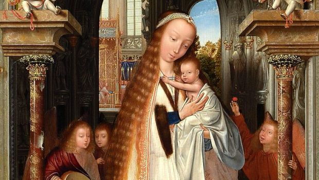 PEINTURE DE LA VIERGE À L'ENFANT