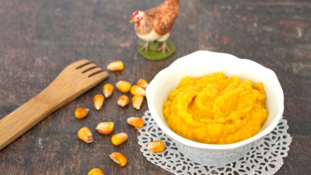 PUREE DE MAIS AU LAIT POUR BEBE.
