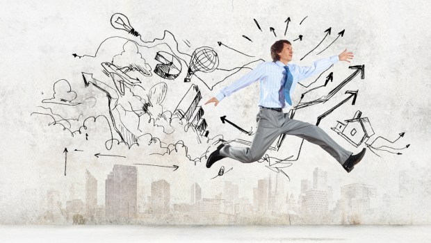 HOMME; IL COURT; DESSINS; CHANGEMENT DE DIRECTIONS