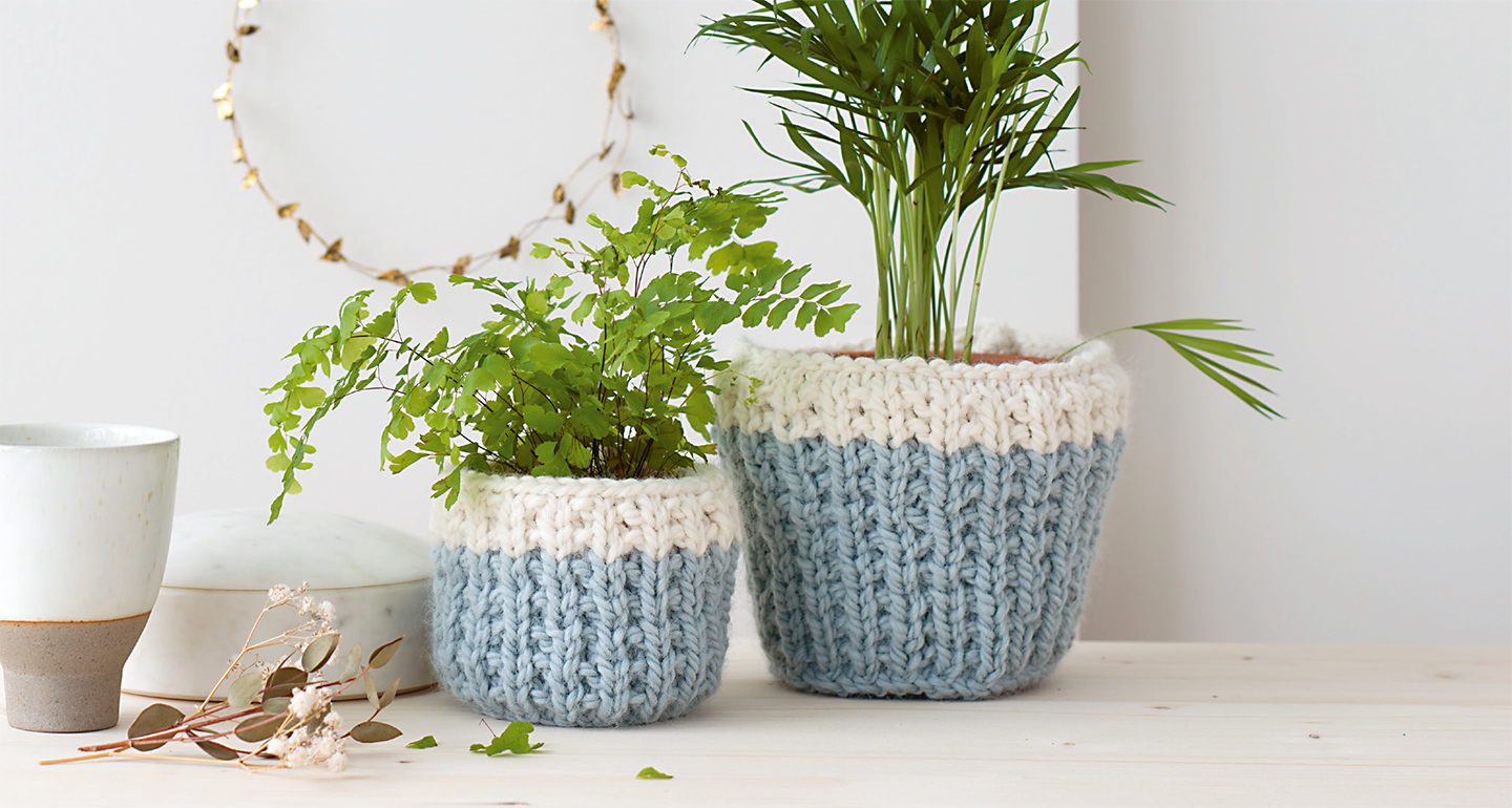 DIY : un cache-pot en tricot pour s'entourer de nature