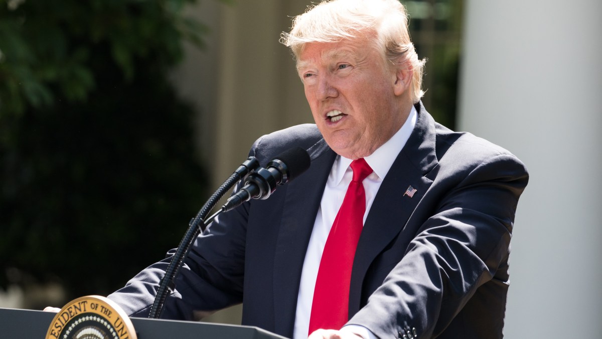 DONALD TRUMP President Donald Trump Makes Statement On Paris Climate Agreement