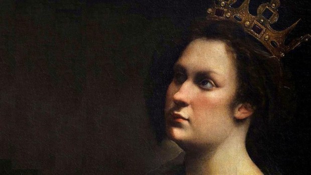 WEB3 ST CATHERINE OF ALEXANDRIA OIL PAINTING ART CROWN Artemisia Gentileschi PD