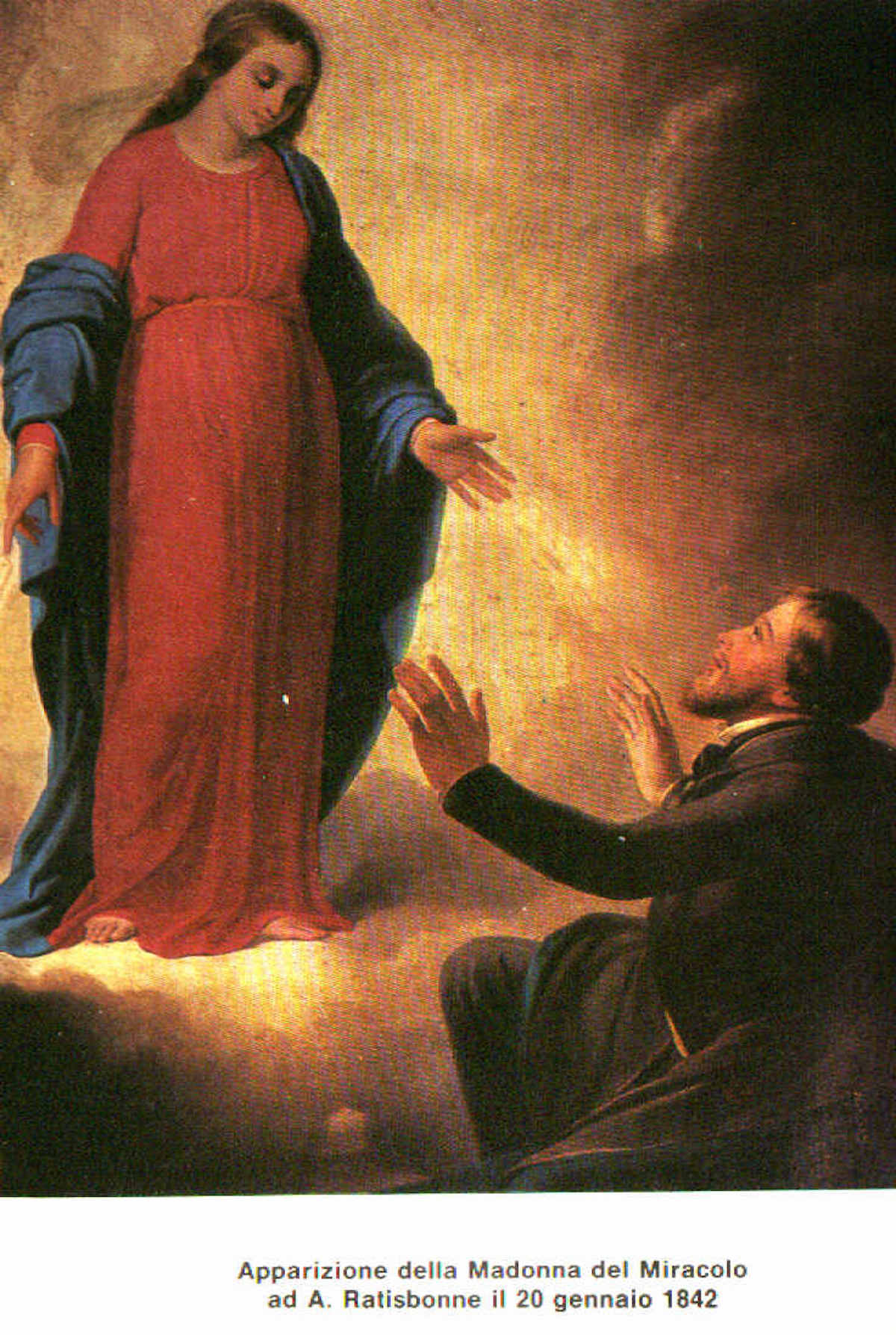 L'apparition de la Sainte Vierge à Alphonse Ratisbonne le 20 janvier 1842.