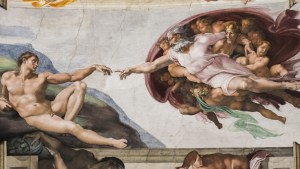 WEB3 SISTINE CHAPEL CEILING ART MICHAELANGELO CREATION OF MAN Shutterstock