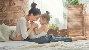 Happy mum with daughter