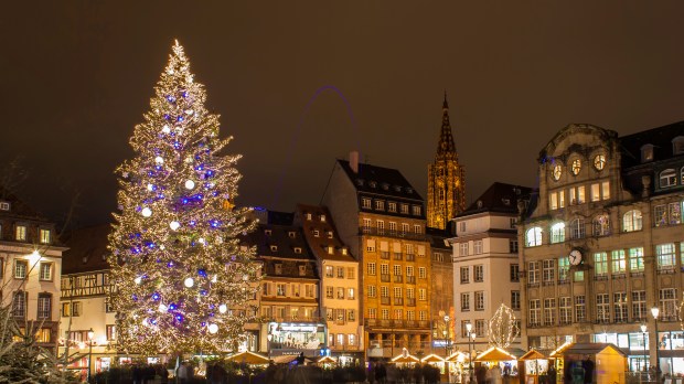 Strasbourg le Grand sapin de Noël place Kléber