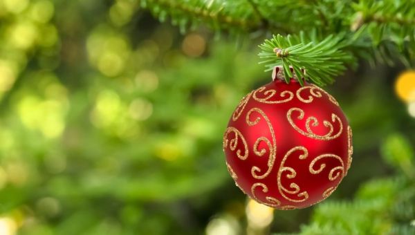 Boule Noel Sapin Rouge Vert