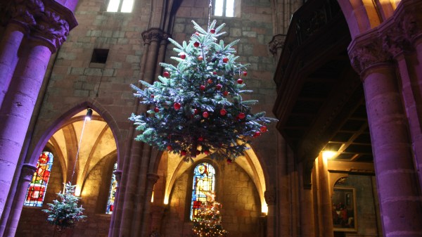 Sapin de Noël suspendu de Sélestat
