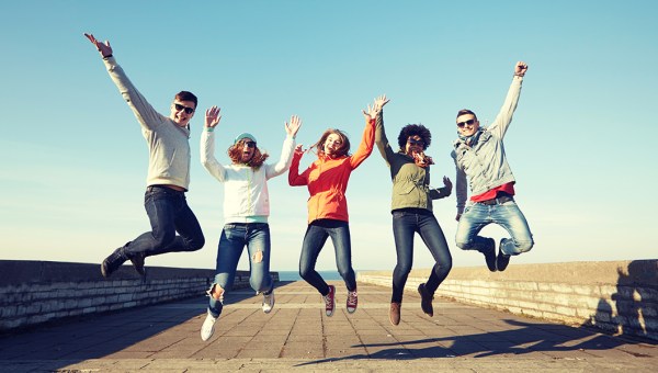 FRIENDS LAUGHING HAPPY