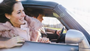 Woman Riding in Car