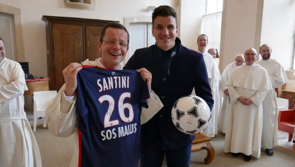 FRÈRE RENAUD O'PRAEM AND THE FOOTBALL PLAYER IVAN SANTINI