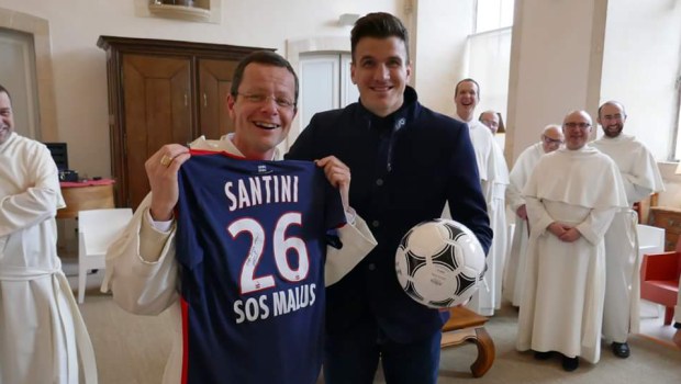 FRÈRE RENAUD O'PRAEM AND THE FOOTBALL PLAYER IVAN SANTINI