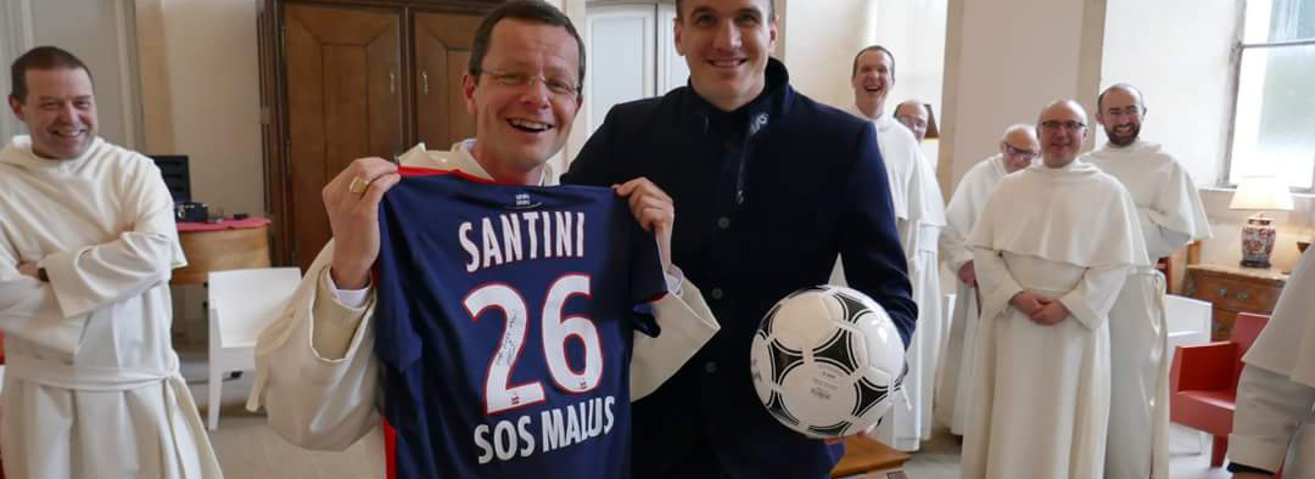 FRÈRE RENAUD O'PRAEM AND THE FOOTBALL PLAYER IVAN SANTINI
