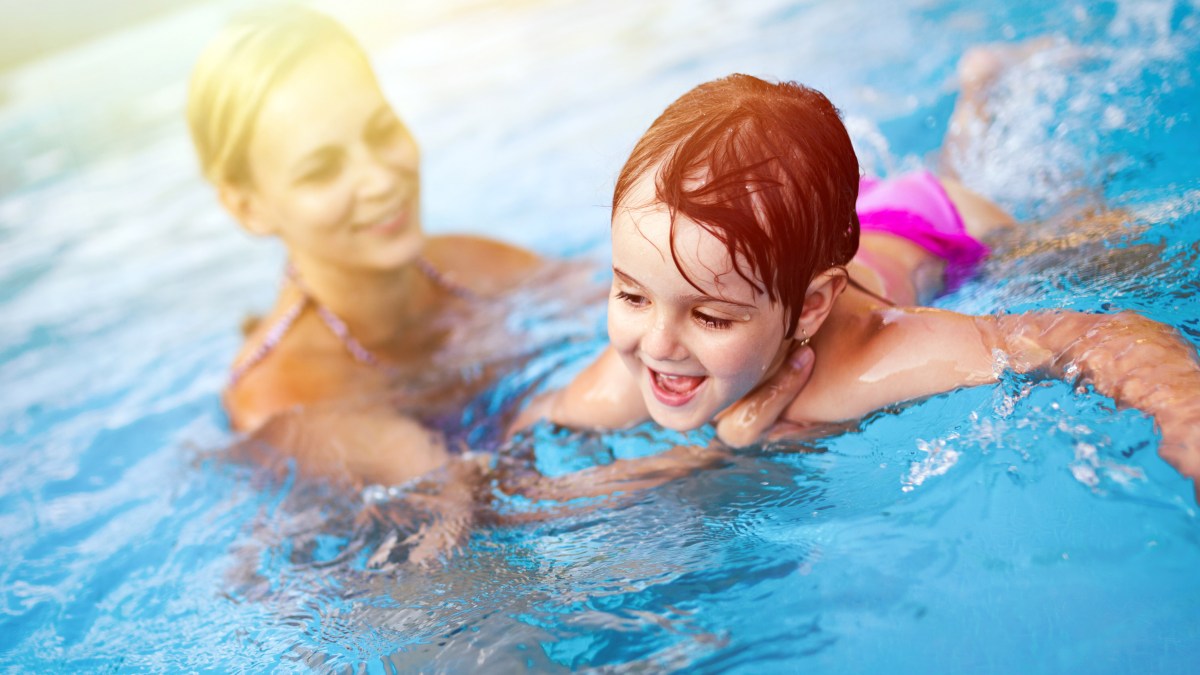 mother swim