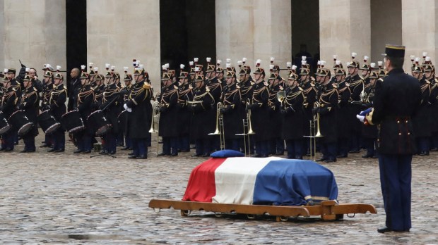 COFFIN OF LIEUTENANT-COLONEL ARNAUD BELTRAME